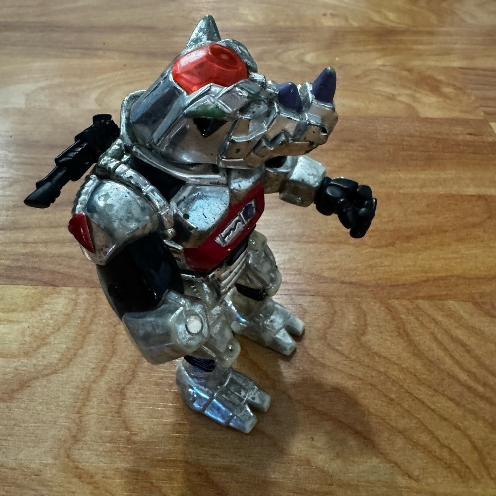 Vtg 1993 Teenage Mutant Ninja Turtles Robotic Rocksteady 4” Figure See Photos - Picture 2 of 13